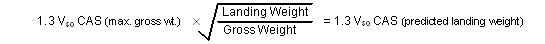 Final approach speed reduction for actual landing weight.  Langley Flying School.